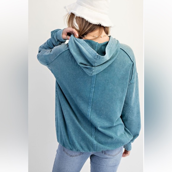 Easel Blue Peace Sign Hoodie - Picture 2 of 3